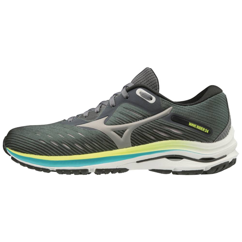 Damske Bezecke Topanky Mizuno Wave Rider 24 Tmavo Zelene Vypredaj LYSK82063